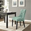 Hawthorne Collections 20.5'' Modern Fabric Dining Side Chair in Laguna Green