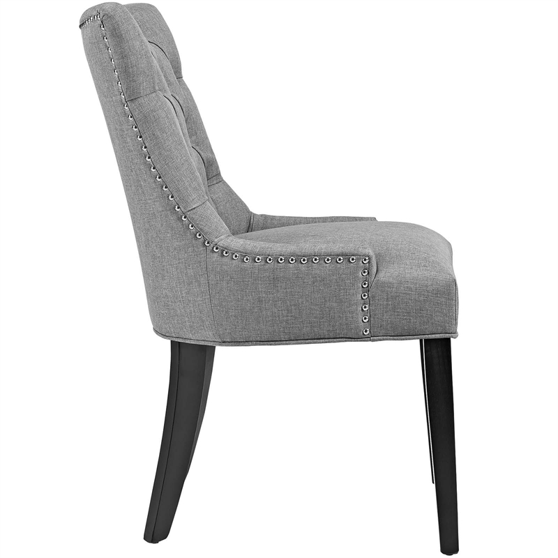 Hawthorne Collections 20.5'' Modern Fabric Dining Side Chair in Light Gray
