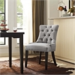 Hawthorne Collections 20.5'' Modern Fabric Dining Side Chair in Light Gray