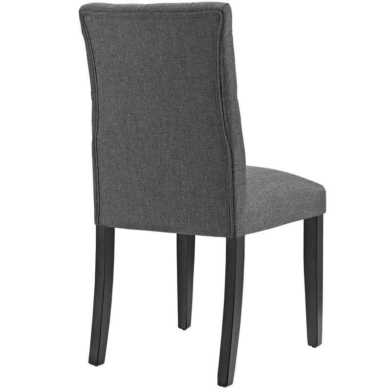 Hawthorne Collections Fabric Upholstered Dining Side Chair in Gray