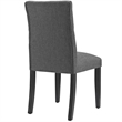 Hawthorne Collections Fabric Upholstered Dining Side Chair in Gray