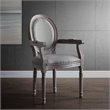 Hawthorne Collections Upholstered Dining Arm Chair in Light Gray