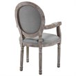 Hawthorne Collections Upholstered Dining Arm Chair in Light Gray