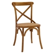 Hawthorne Collections Elm Wood Walnut Dining Side Chair Modern 34.5