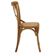 Hawthorne Collections Elm Wood Walnut Dining Side Chair Modern 34.5