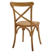 Hawthorne Collections Elm Wood Walnut Dining Side Chair Modern 34.5