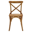 Hawthorne Collections Elm Wood Walnut Dining Side Chair Modern 34.5