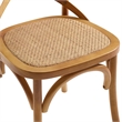 Hawthorne Collections Elm Wood Walnut Dining Side Chair Modern 34.5