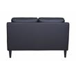 Hawthorne Collections Lazio High Quality Leather Loveseat - Black