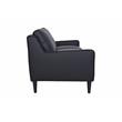 Hawthorne Collections Lazio High Quality Leather Sofa - Black
