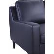 Hawthorne Collections Lazio High Quality Leather Sofa - Black