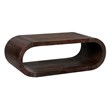 Hawthorne Collections Ellipse Solid Acacia Wood Coffee Table - Gray