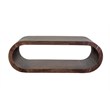 Hawthorne Collections Ellipse Solid Acacia Wood Coffee Table - Gray