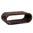 Hawthorne Collections Ellipse Solid Acacia Wood Coffee Table - Gray