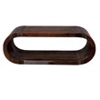 Hawthorne Collections Ellipse Solid Acacia Wood Coffee Table - Gray