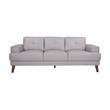 Hawthorne Collections Anzio Top Quality Leather Sofa - Cream