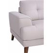 Hawthorne Collections Anzio Top Quality Leather Sofa - Cream