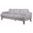 Hawthorne Collections Anzio Top Quality Leather Sofa - Cream