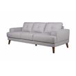Hawthorne Collections Anzio Top Quality Leather Sofa - Cream