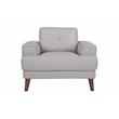 Hawthorne Collections Anzio Top Quality Leather Chair - Cream