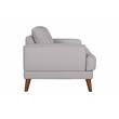 Hawthorne Collections Anzio Top Quality Leather Chair - Cream