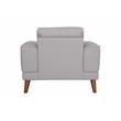 Hawthorne Collections Anzio Top Quality Leather Chair - Cream