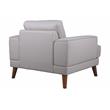 Hawthorne Collections Anzio Top Quality Leather Chair - Cream
