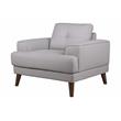 Hawthorne Collections Anzio Top Quality Leather Chair - Cream