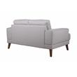 Hawthorne Collections Anzio Top Quality Leather Loveseat - Cream