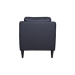 Hawthorne Collections Top Grain Leather Black Chair Rectangular 35
