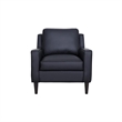 Hawthorne Collections Top Grain Leather Black Chair Rectangular 35