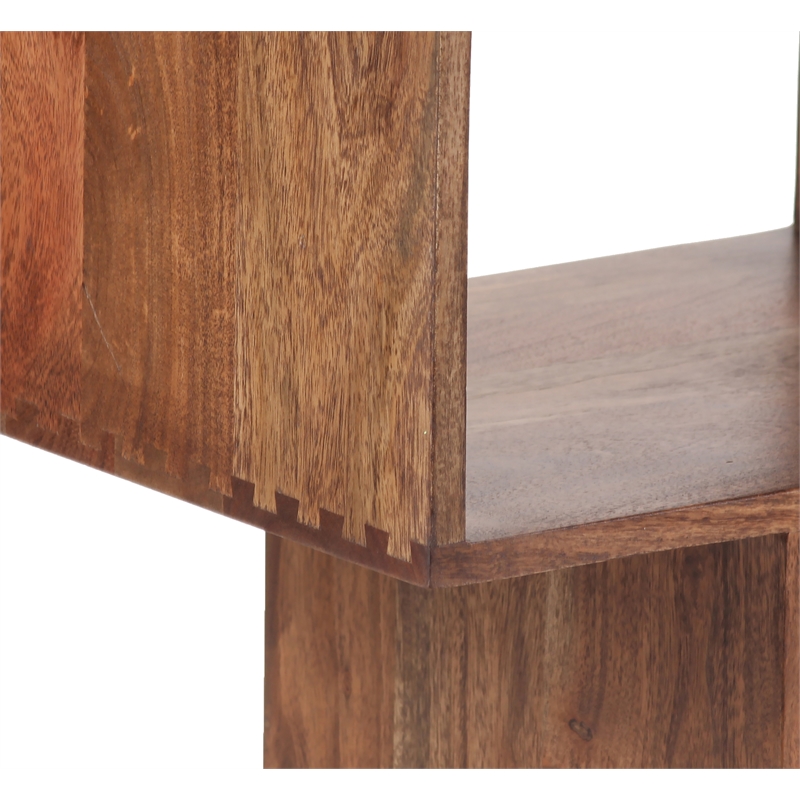 Hawthorne Collections Portola Solid Acacia Wood Bookcase - Brown