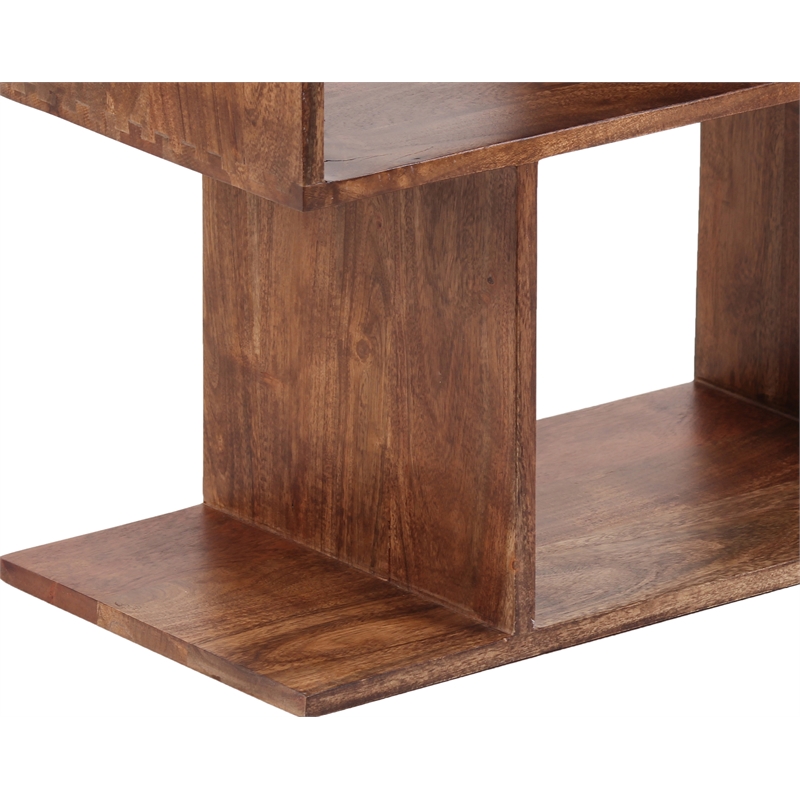 Hawthorne Collections Portola Solid Acacia Wood Bookcase - Brown