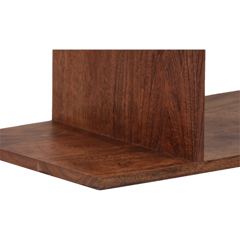 Hawthorne Collections Portola Solid Acacia Wood Bookcase - Brown