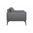 Hawthorne Collections Top Grain Leather Gray Chair Rectangular 42