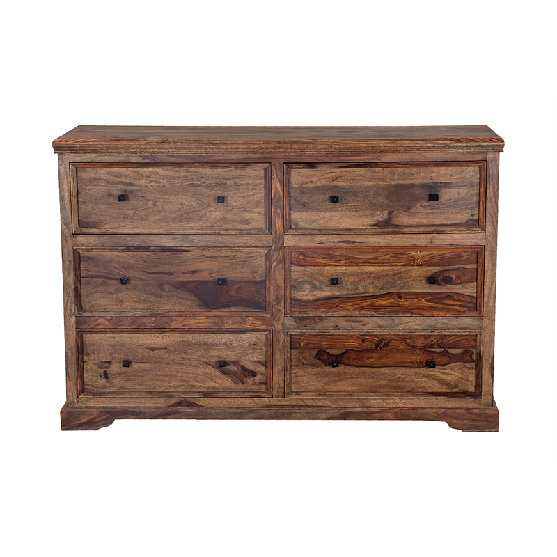 Hawthorne Collections Sante Fe Solid Sheesham Wood Dresser - Brown