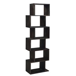 Hawthorne Collections Fall River Solid Sheesham Wood Bookcase - Gray