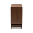 Hawthorne Collections MDF Walnut & White Chest Rectangular Mid-Century Modern 31.8