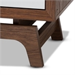 Hawthorne Collections MDF Walnut & White Chest Rectangular Mid-Century Modern 31.8