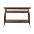 Hawthorne Collections Solid Acacia Wood Brown Console Table Rectangular 46