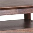 Hawthorne Collections Solid Acacia Wood Brown Console Table Rectangular 46
