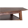 Hawthorne Collections Solid Acacia Wood Brown Console Table Rectangular 46
