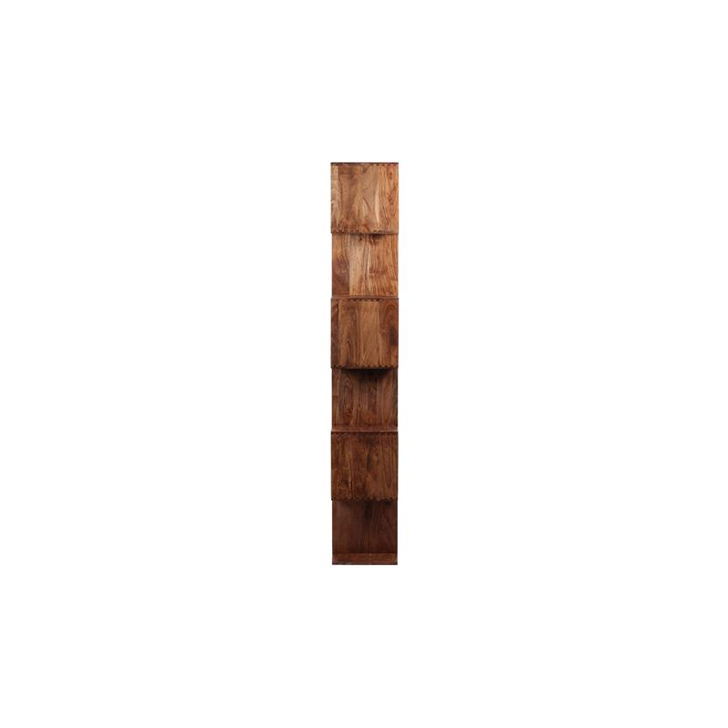 Hawthorne Collections Solid Acacia Wood Brown Bookcase Rectangular 47