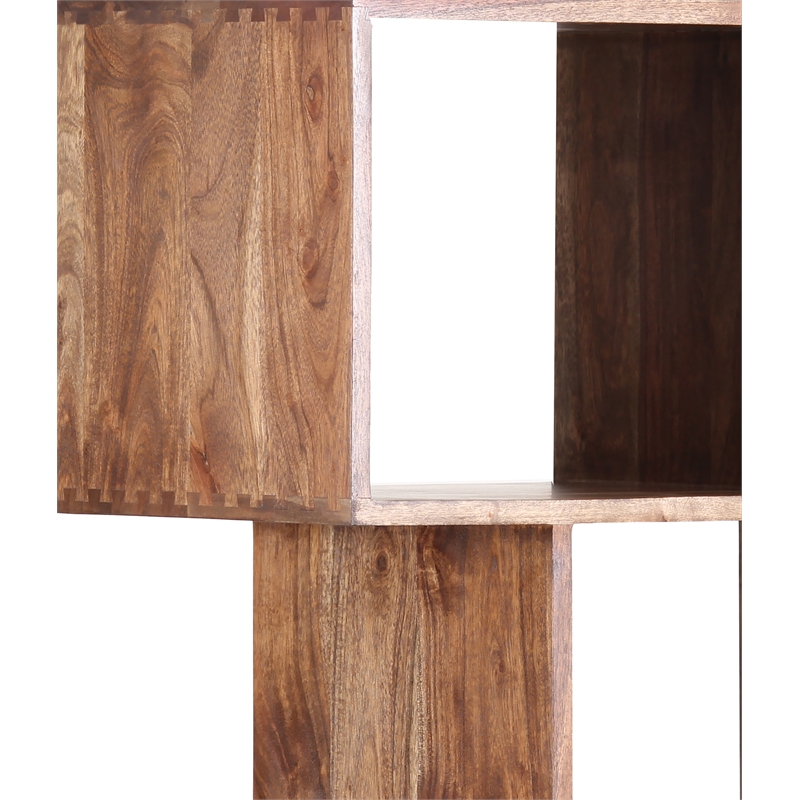 Hawthorne Collections Solid Acacia Wood Brown Bookcase Rectangular 47