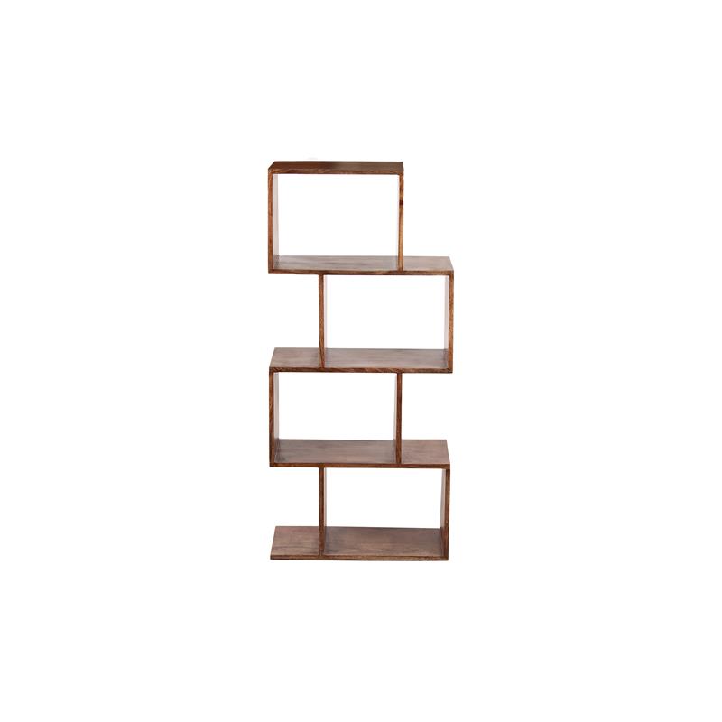 Hawthorne Collections Solid Acacia Wood Brown Bookcase Rectangular 47