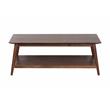 Hawthorne Collections Solid Acacia Wood Brown Coffee Table Rectangular 48