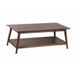 Hawthorne Collections Solid Acacia Wood Brown Coffee Table Rectangular 48