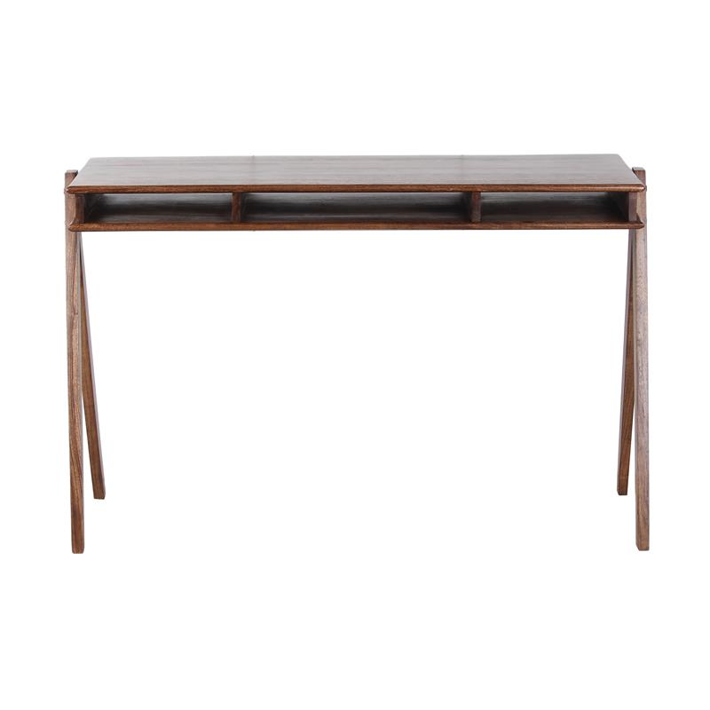 Hawthorne Collections Solid Acacia Wood Brown Desk Rectangular 49.5
