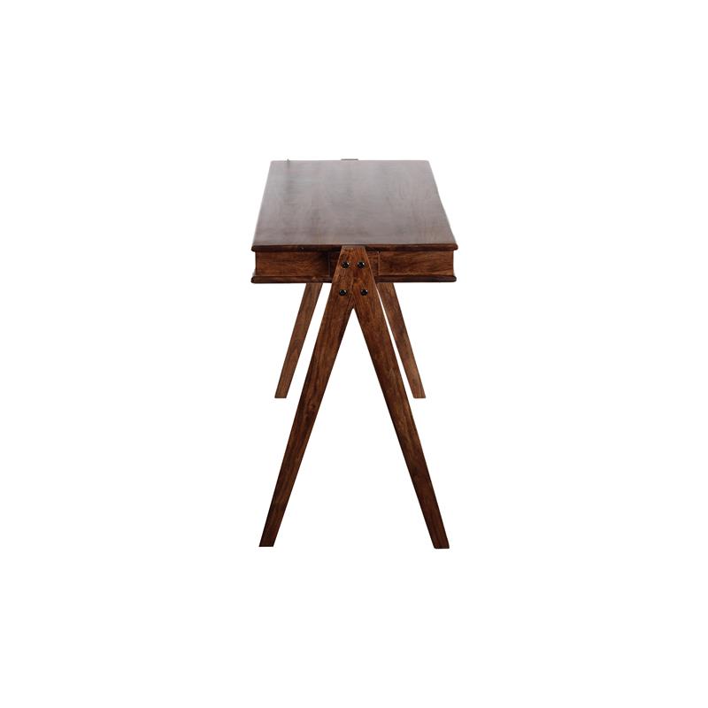 Hawthorne Collections Solid Acacia Wood Brown Desk Rectangular 49.5