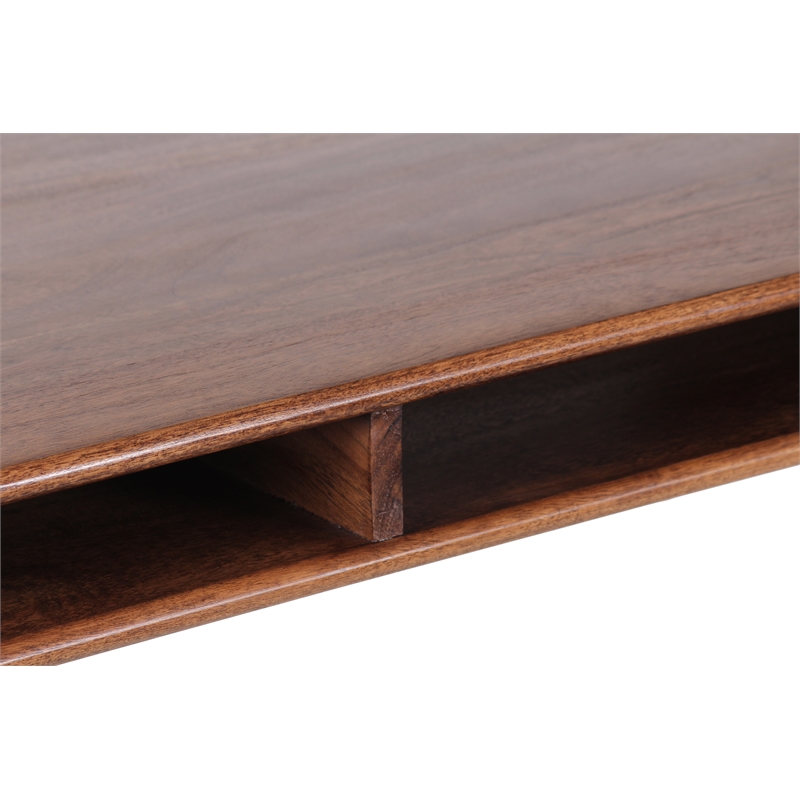 Hawthorne Collections Solid Acacia Wood Brown Desk Rectangular 49.5